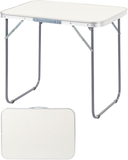 Outvita 2.3ft Portable Folding Camping Table, Outdoor Waterproof Picnic Table, Aluminum Lightweight Suitcase Foldable Table for Picnic BBQ Beach Dining