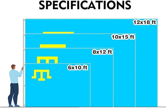 Crimea Tatar Extra Large Flag 12x18FT Giant Crimean Tatars Polyester Banner With 5 Grommets Fade Resistant Vivid Color For Patriotic Festival Events Party Decoration (Crimean Tatars, 12x18FT)