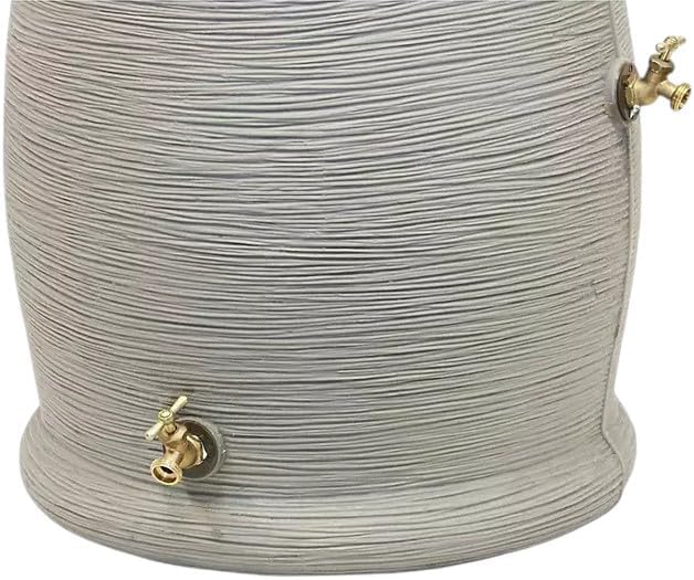 Impressions Corsican Rain Barrel, 50 Gallon, Decorative Textured Design, Sandstone (2 Pack)