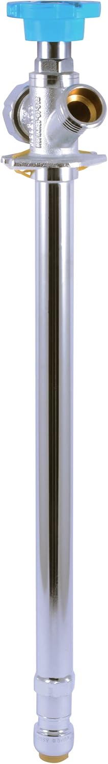 SharkBite 12 Inch Frost Free Sillcock, 1/2 x 3/4 Inch MHT, Push to Connect Brass Plumbing Fitting, PEX Pipe, Copper, CPVC, PE-RT, HDPE, 24636LF