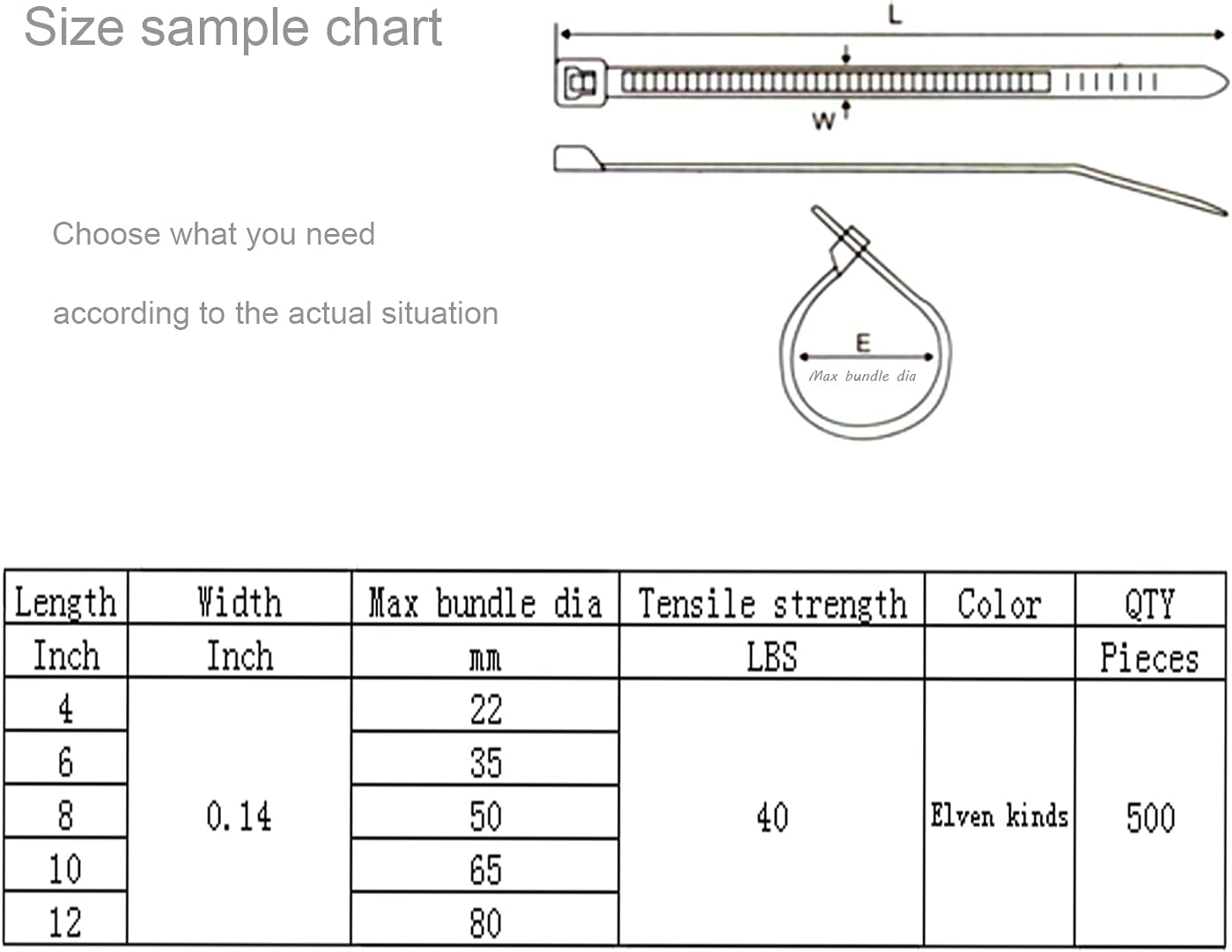 XINGO 10 Inch Cable Zip Ties (500 Pack), 40 Lbs Tensile Strength-Heavy Duty, Self-Locking Nylon Plastic Nylon Wire Ties for indoor and outdoor use(Orange)
