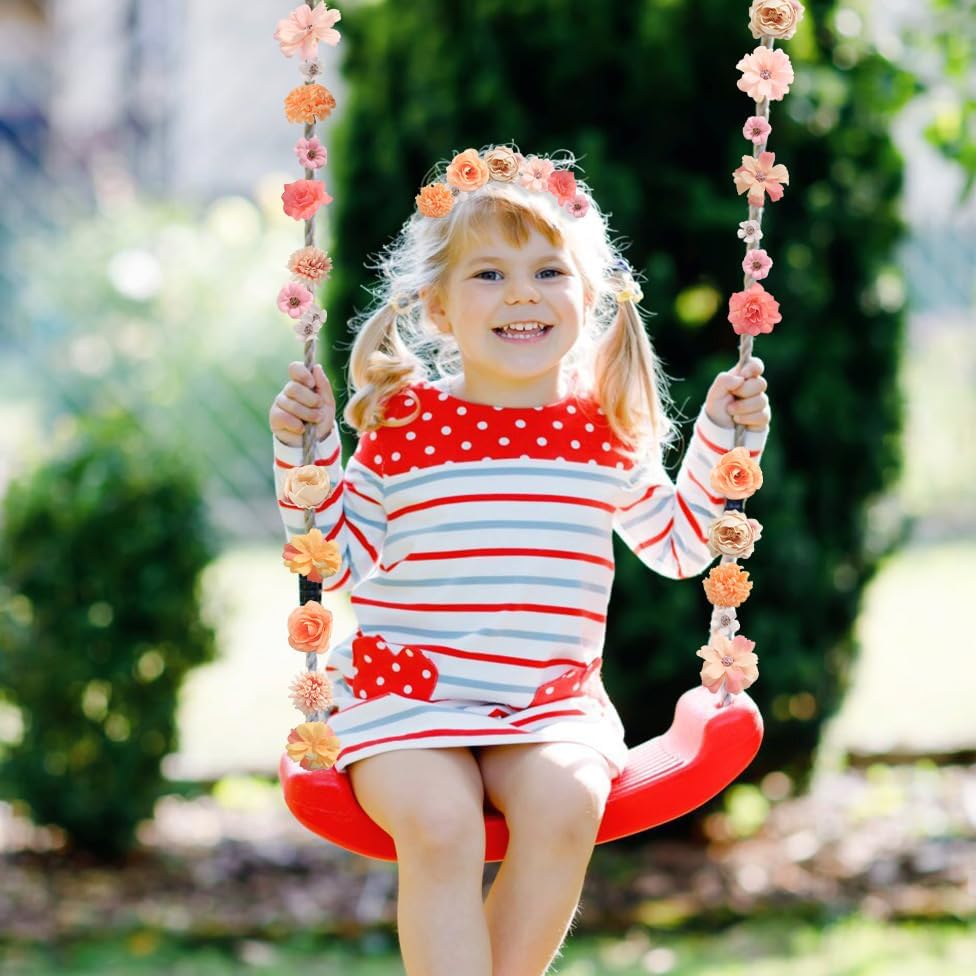 Faux Flower Heads Mini Orange Artificial Flower Heads Fake Peony Daisy Rose Flowers Multicolor Small Silk Daisy Flower Heads for Craft Garland Wedding Party DIY Home Decoration,2-4 cm