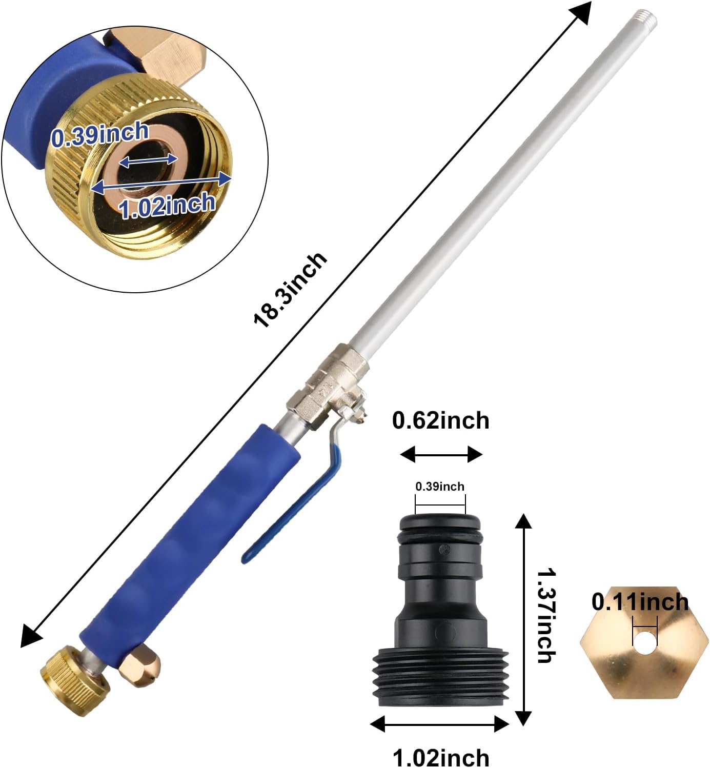 High-Pressure Water Jet Wand – Versatile Power Sprayer for Outdoor Cleaning, Car Wash, Pet Rinse & Window Care