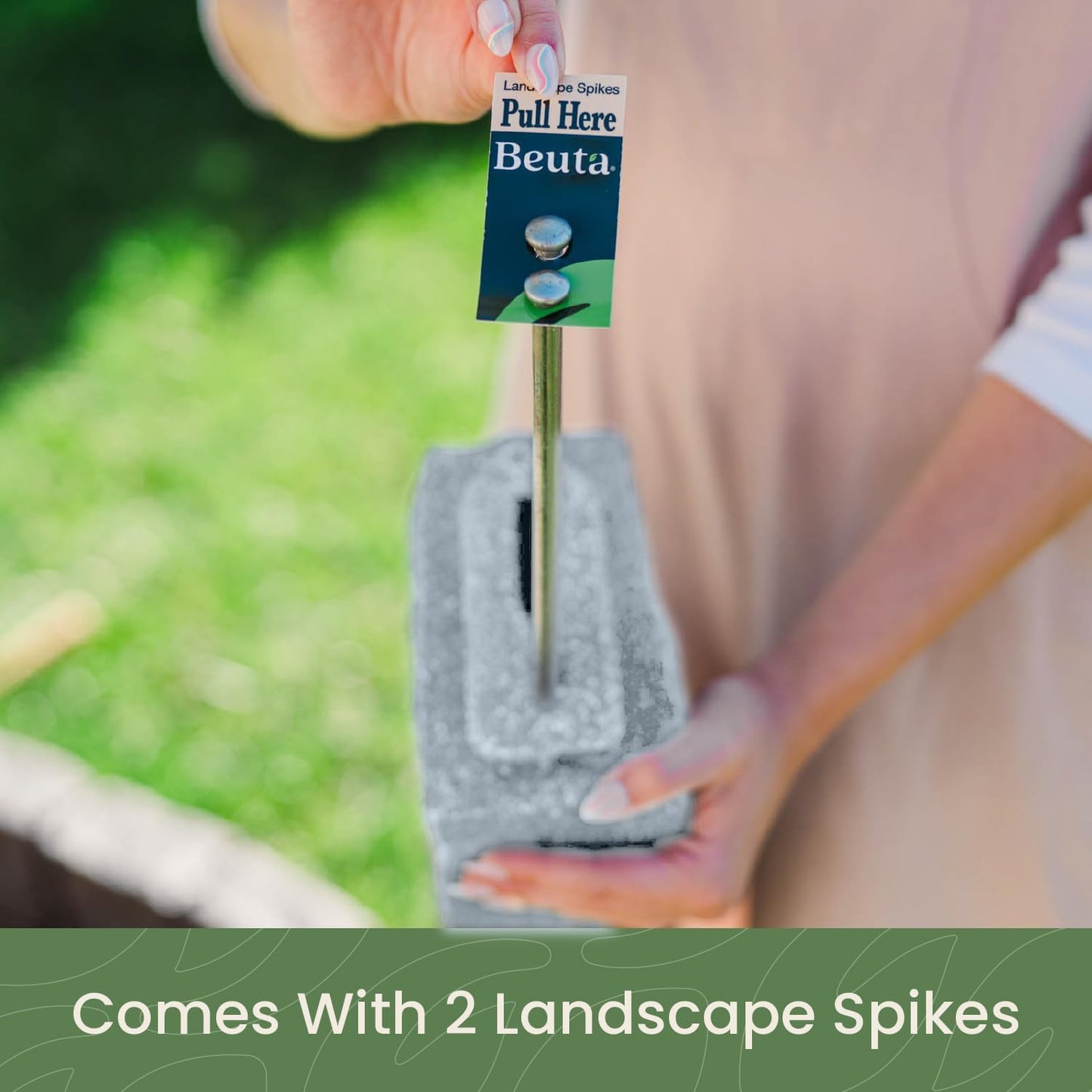 Beuta Landscape Edging | Garden Edging Border | Faux Stone Blocks for Lawn Edging, Flower Beds & Yard Edging – 40 Pack | Each Section Has 6 Blocks 48" L x 4" W x 6.5" H | 80 Spikes | Greystone