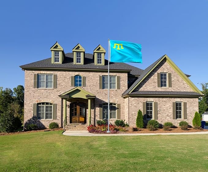 Crimea Tatar Flag 5x8FT Crimean Tatars Polyester Banner With 2 Grommets Fade Resistant Vivid Color For Patriotic Festival Events Party Decoration (Crimean Tatars, 5x8FT)