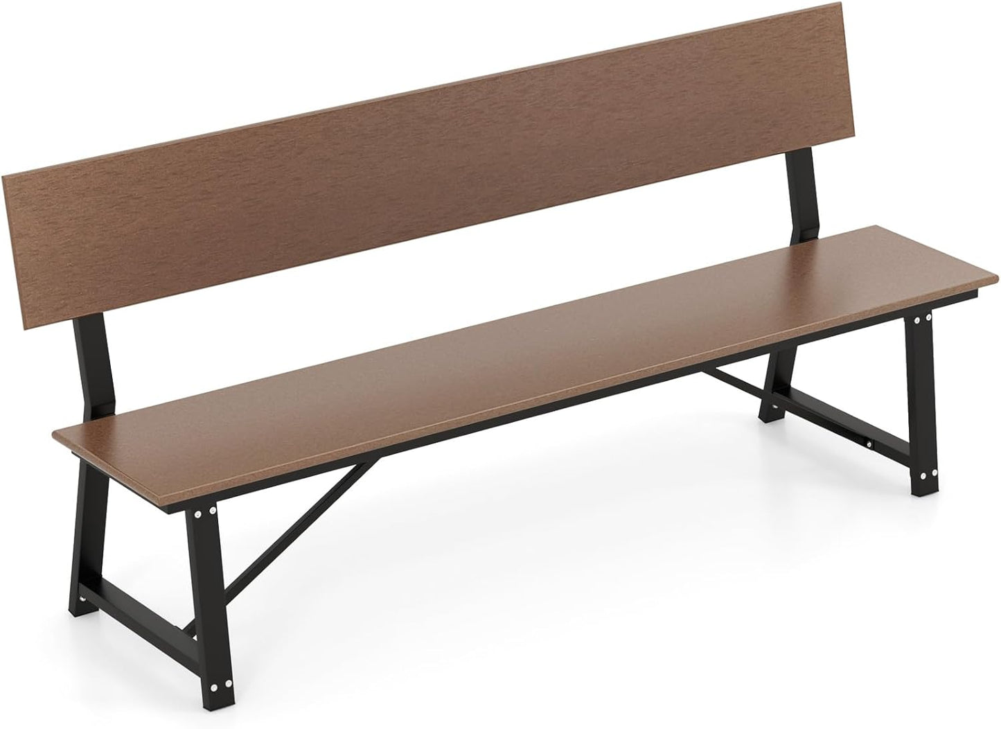 Tangkula 72” Outdoor Bench, Extra Long Patio HDPE Bench for 4 People, 1100 lbs Weight Capacity, Heavy-Duty Patio Picnic Dining Bench for Garden, Porch, Lawn, Backyard & Park