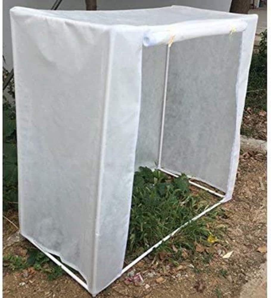 Agfabric Plant Covers Freeze Protection with Zipper 0.9oz 135"x120"x48" Shrub Cover Winter Tree Jacket for Frost Protection&Season Extension,White,2 Pack