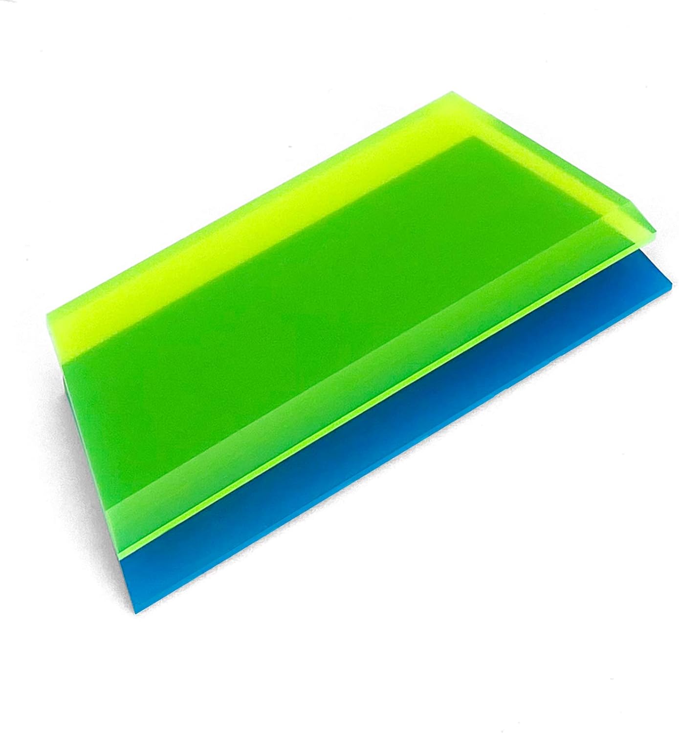 CARTINTS 2pack Mini Squeegee Rubber Squeegee, 5.1x 2 inch, for Cleaning Glass, Shower Door and Car Windows and Screen Printing, Blue/Green