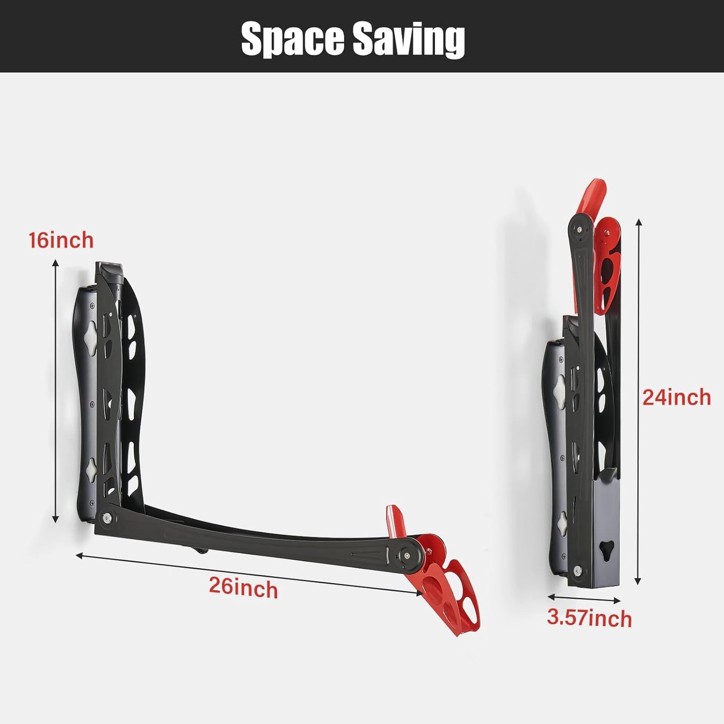 Ultrawall BIKEPAL Swivel Bike Racks - No Lift Wall-Mounted Bike Storage Solution for Home & Garage