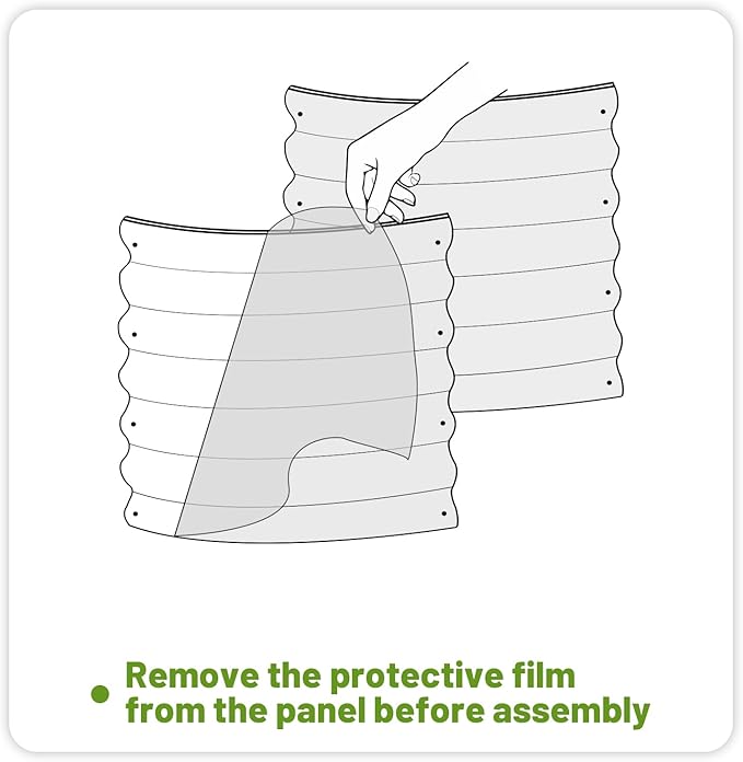 SnugNiture 8x2x2ft Raised Garden Bed Kit, 24" Tall Outdoor Metal Raised Planter Box for Planting Plants Vegetables Flowers Fruits, Green