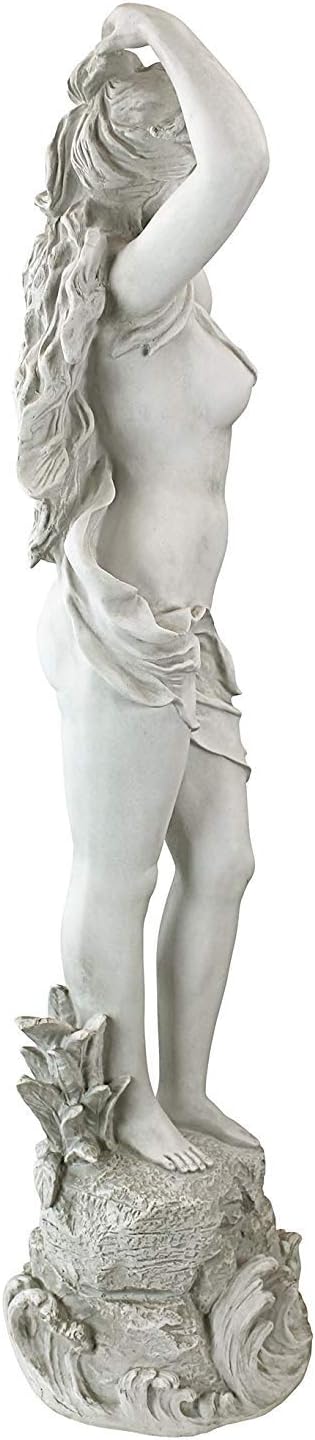 Design Toscano Spring Awakening Classic Woman Garden Statue, 14 inches wide, 40 inches tall, Cast Stone Resin, Antique Stone Finish