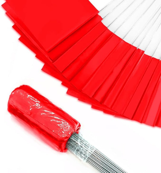 Zozen 100Pack Red Marking Flags, Writable/15x4x5 Inch, Yard Flags for Lawn & Irrigation & Landscape & Sprinkler & Survey & Dog Training.