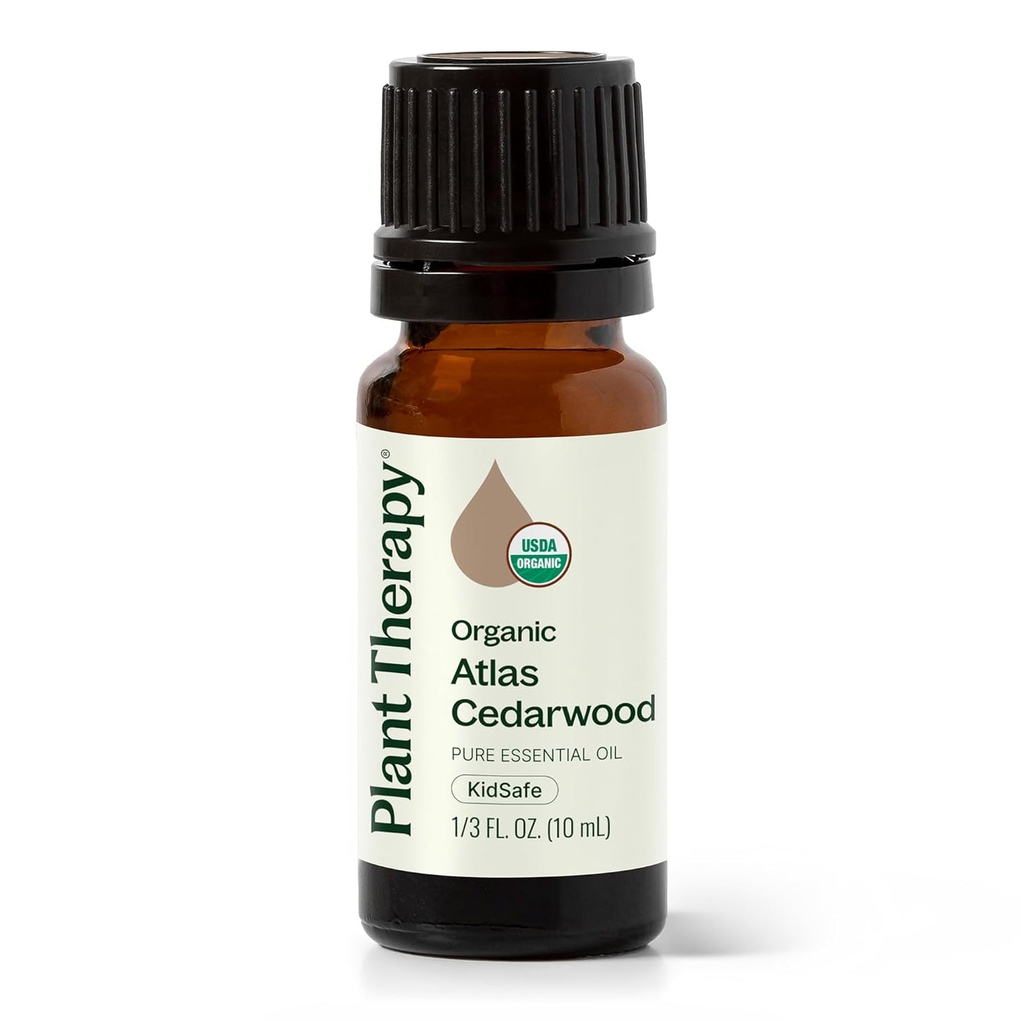 Plant Therapy Organic Atlas Cedarwood Essential Oil 100% Pure, USDA Certified Organic, Undiluted, Natural Aromatherapy for Diffusion, Skin, and Hair, Therapeutic Grade 10 mL (1/3 oz)
