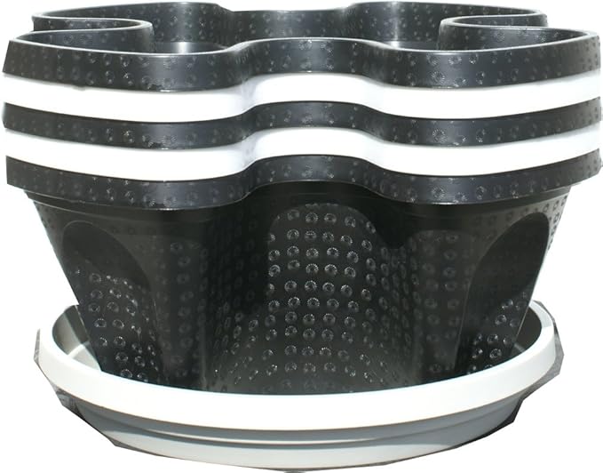 Mr. Stacky Multiple Color (Black + White) 5 Layer 13inch Vertical Planter