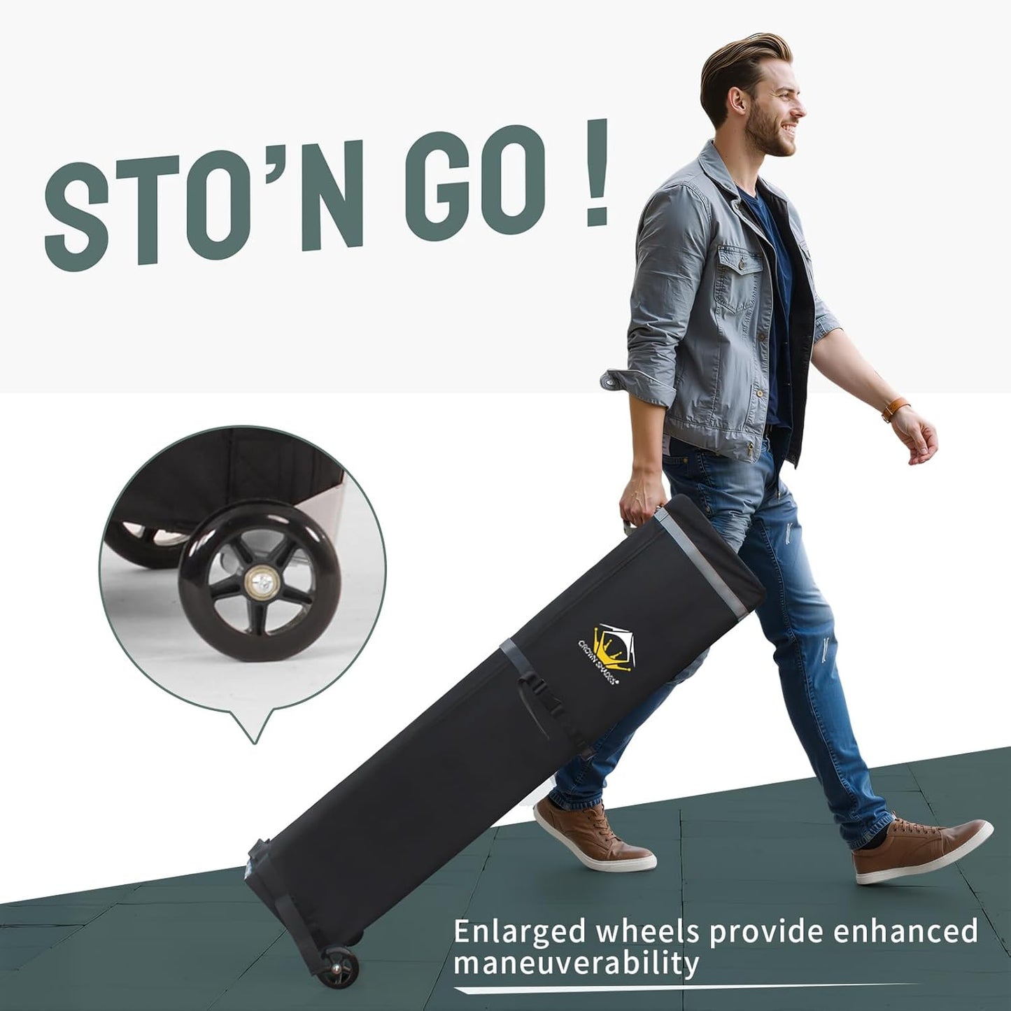 CROWN SHADES 10x20 Pop Up Canopy Tent - Commercial Canopy Tent with 400D Strength Oxford Fabric, Hexagonal Leg, 4 Upgraded Weights - Great for Trade Shows, Events, Parties & Commercial Use, White