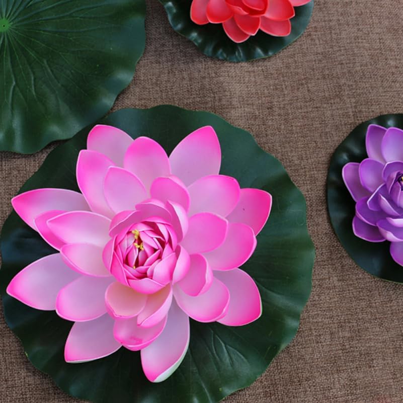 DOITOOL Artificial Lily Pads for Koi Pond: 3 Pcs Artificial Floating Foam Lotus Leaves 11 Inch Realistic Water Lily Pads Ornaments for Patio Fish Pond Pool Aquarium Decor, Green