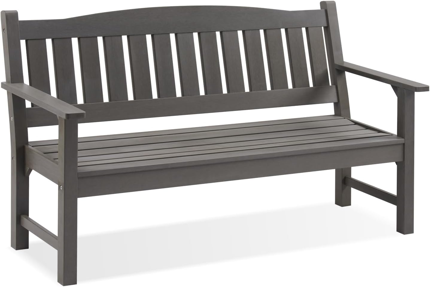 Psilvam 3-Person Outdoor Memorial Bench, All-Weather Poly Lumber Garden Bench, Rot-Resistant Outdoor Patio Bench for Park,Porch,and Church(Grey)