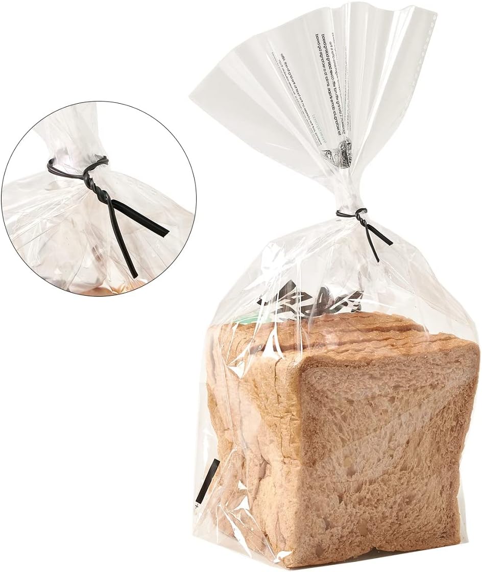 300 pcs 5 inch Plastic Black Twist Ties, Cable Ties, for Bags, Gardening Tools