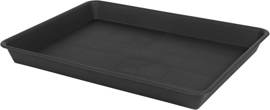 Plant Saucer Growing Tray, Rectangular Seed Starter, Heavy Sturdy Plastic Drainage Trays for Pots, Drip Tray (11 x 9 inch, 1 Pack)