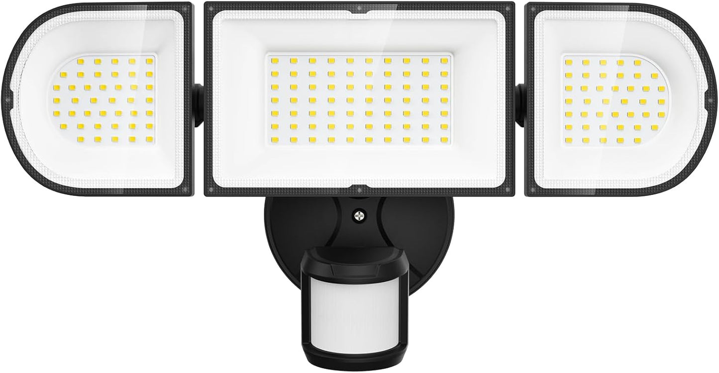 150W Motion Sensor Lights Outdoor for Outside, 15000LM LED Flood Lights Outdoor Wired Dusk to Dawn, Exterior Security Floodlight Fixture Waterproof IP65, Outdoor Lighting for House, Garage