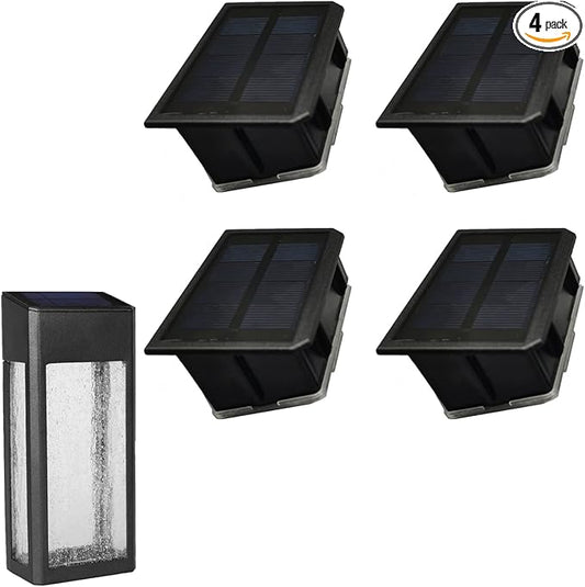 GOODFOEVER 4 Pack Solar Light Replacement Top for Outdoor Fence and Wall, Waterproof Insert (4 Pack)