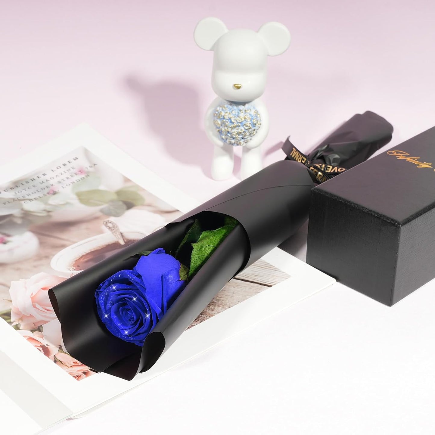 Yamonic Preserved Flower Rose Birthday Gifts for Women, Mothers Day Rose Flowers Gifts for Mom, Real Flower for Women, Grandma, Wife, Girlfriend Gifts for Christmas, Valentine's Day