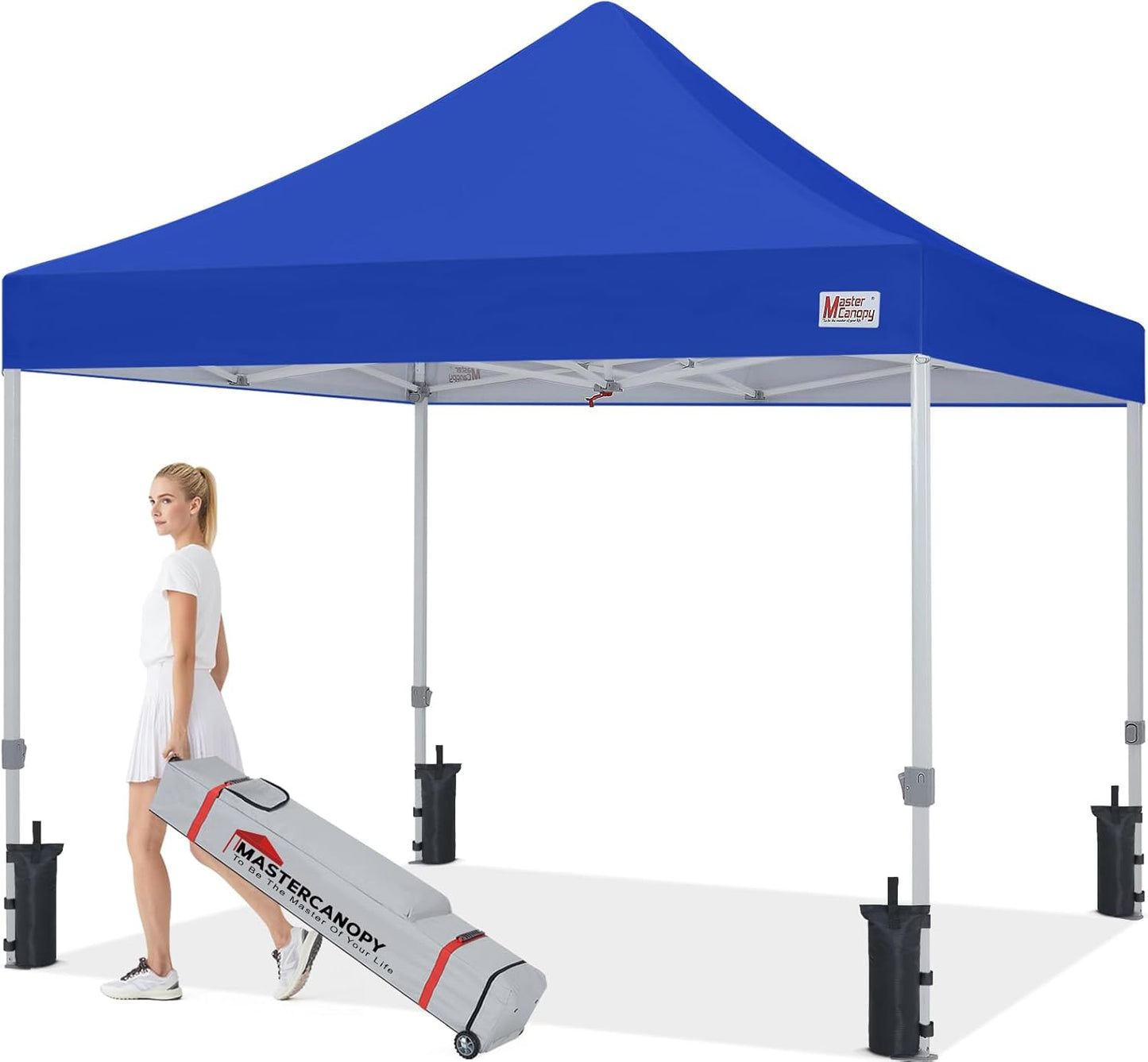 MASTERCANOPY Pop Up Canopy Tent Commercial Grade 10x10 Instant Shelter (Blue)