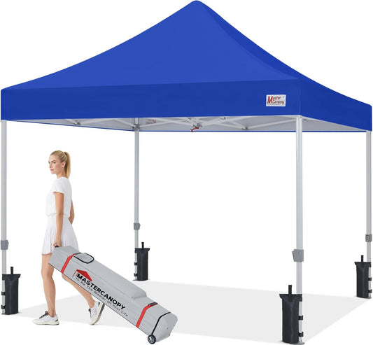 MASTERCANOPY Pop Up Canopy Tent Commercial Grade 10x10 Instant Shelter (Blue)