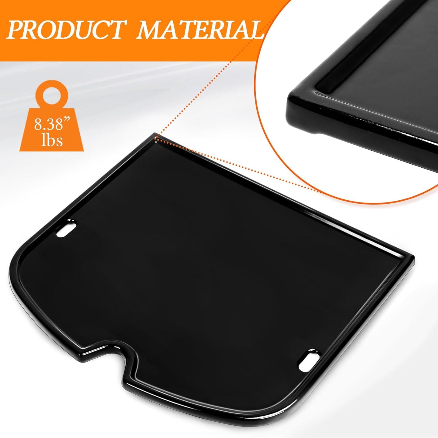 Uniflasy Enamels Griddle for Weber Traveler Portable Gas Grill, fits Weber 9010001 Traveler Portable Gas Grill, Cooking Griddle