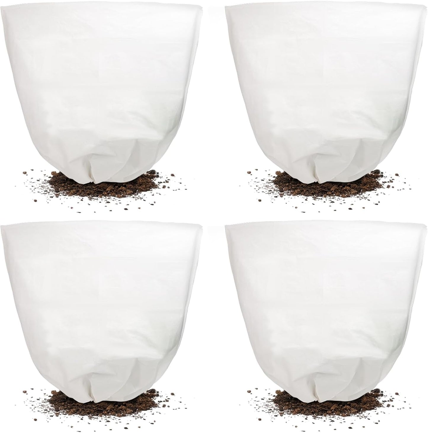 Svepndic 4 PCS Winter Plant Covers Freeze Protection,39X39 Reusable Plant Protector Bag with Drawstring,Winter Plants Jacket Warm Shrubs Cover Blanket Frost Protection for Outdoor Garden Plants