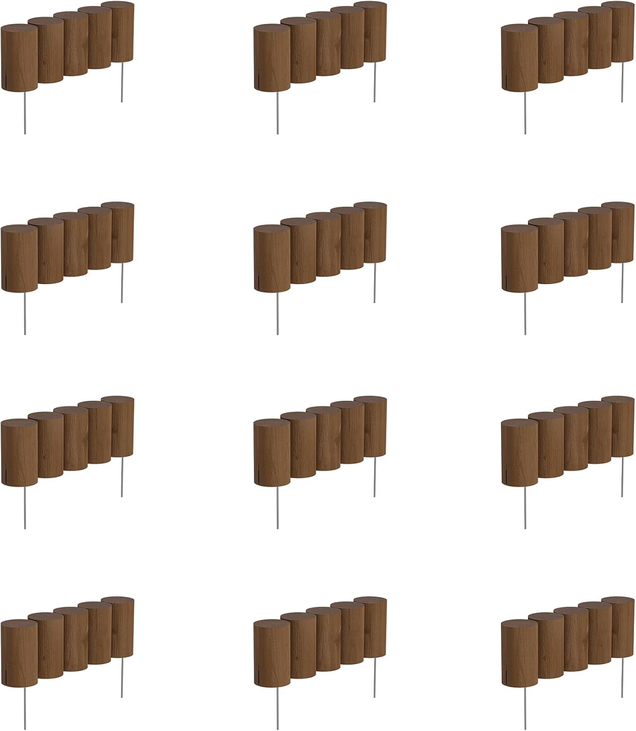 Greenes Fence 15 in. Full Log Edging (12-Pack, 15 ft. Total)