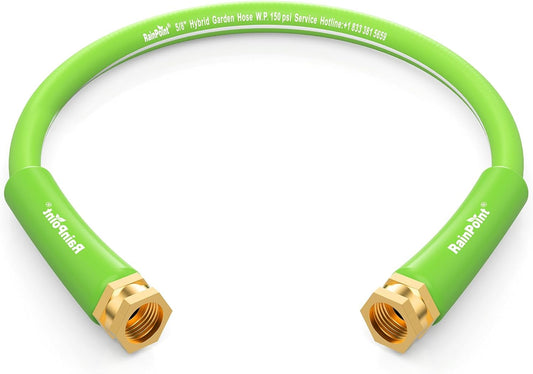 RAINPOINT Leader Garden Hose 3ft - Lightweight Water Hose - Flexible, Heavy Duty, Hybrid Rubber, with Female to Female Fittings