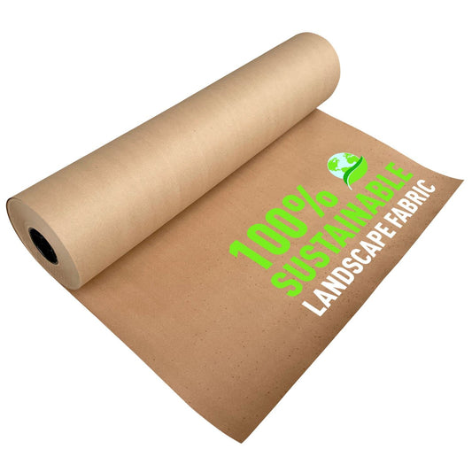 Sandbaggy Biodegradable Landscape Fabric - Garden Paper for Weeds - Paper Mulch Rolls - Made in America (4 ft x 475 ft, 25)