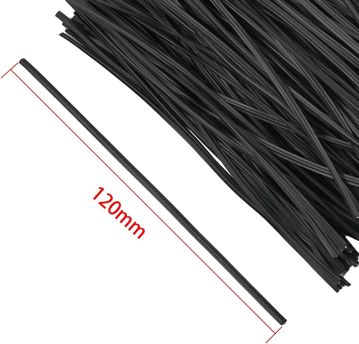 300 pcs 5 inch Plastic Black Twist Ties, Cable Ties, for Bags, Gardening Tools