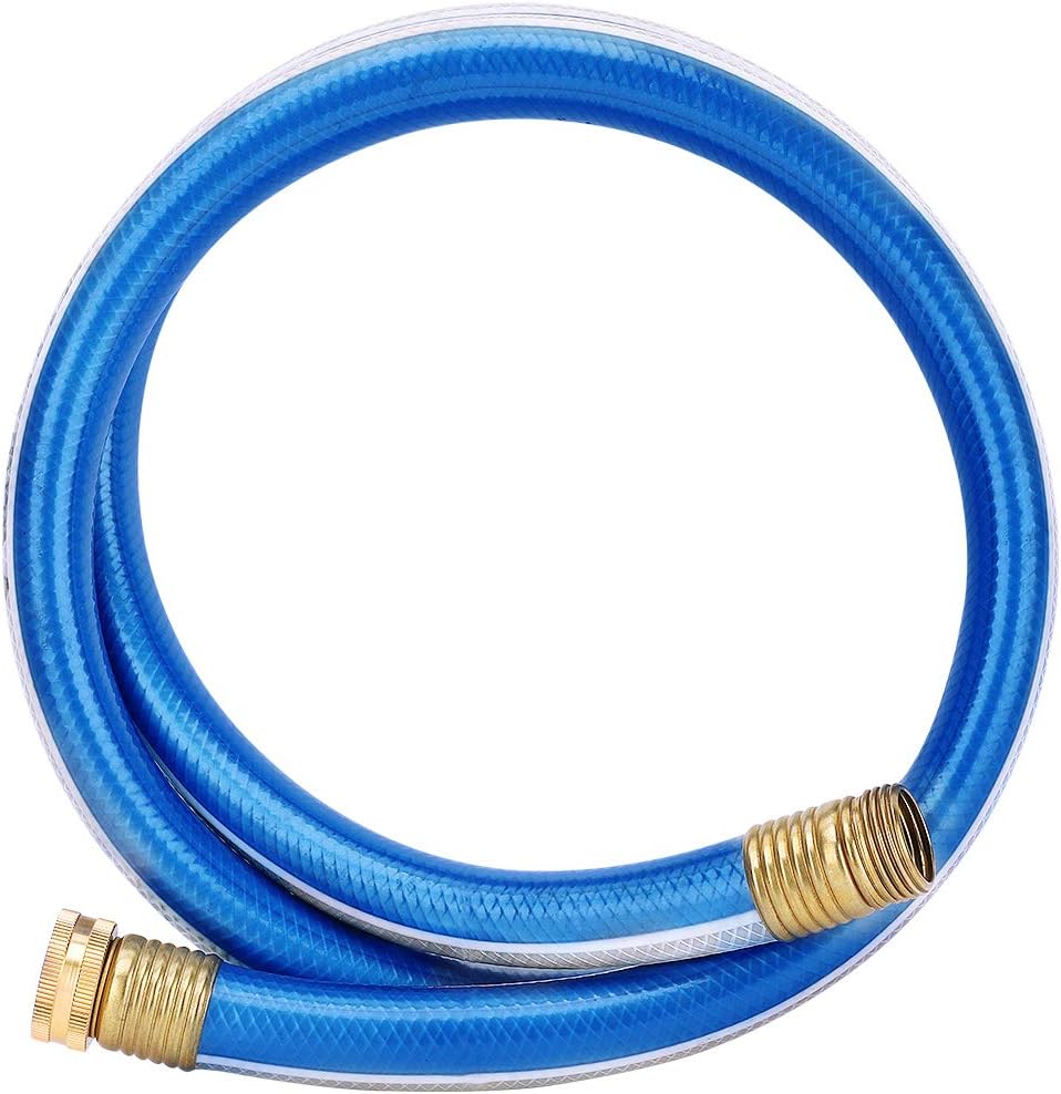 Short Leader Blue Garden Hose 3/4 in. x 5 ft.-Kink Free, Leakproof, Male/Female, 400PSI Burst -Heavy Duty Durable Flexible Lightweight Water Pipe for Gardening, Lawn Care & Equipment Connection