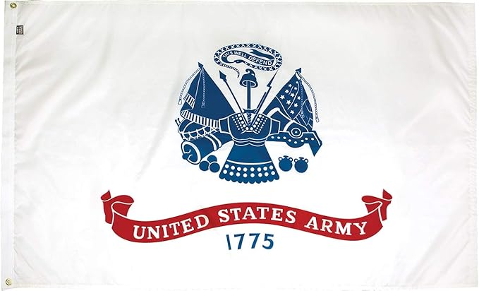 FlagSource U.S. Army Nylon Military Flag, Made in The USA, 4x6'