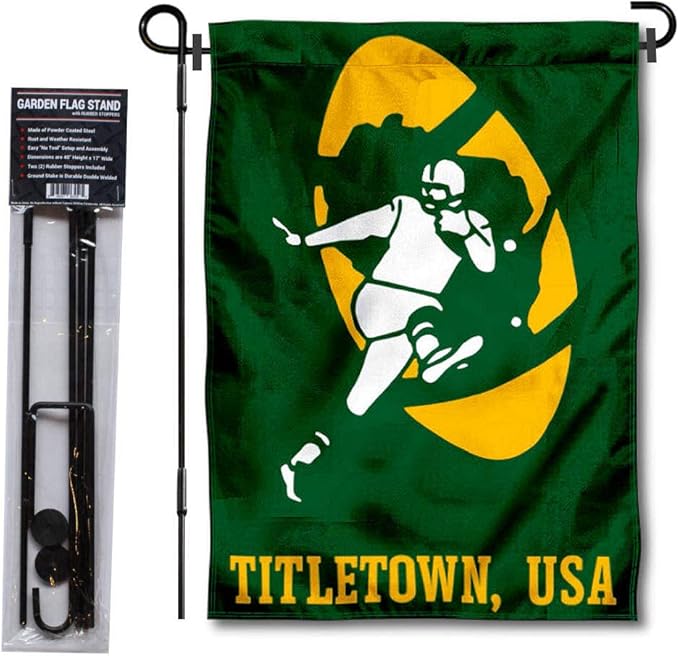 WinCraft Green Bay Packers Titletown Garden Flag with Stand Holder