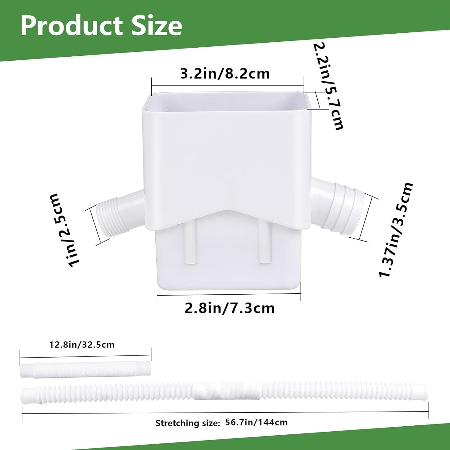 Rain Barrel Diverter Fits for 2"x3"Downspout,Rainwater Collection System,Rain Barrel Diverter Kit to Direct Water into Rain Barrel