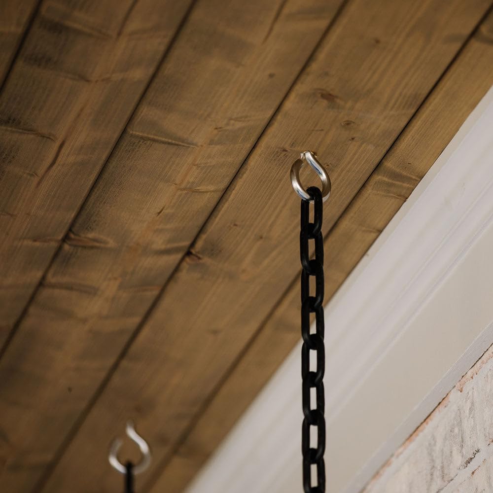 Ash & Ember Grade A Teak Twin Sized Porch Swing with Chain, 75" Wide Antique Finish Teak Wood Bed Frame with Grey Cushions, Weather-Resistant Backyard Benches Swings and Patio Furniture