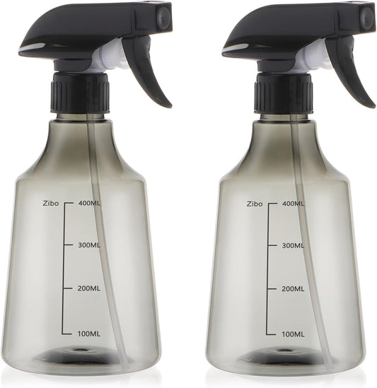 driew Plant Mister Spray Bottle, 2 Pack 13.6oz 400ML Plant Mister Water Spray Bottle with Scale for Plants Misting Bottle Water Fine Mist,Grey