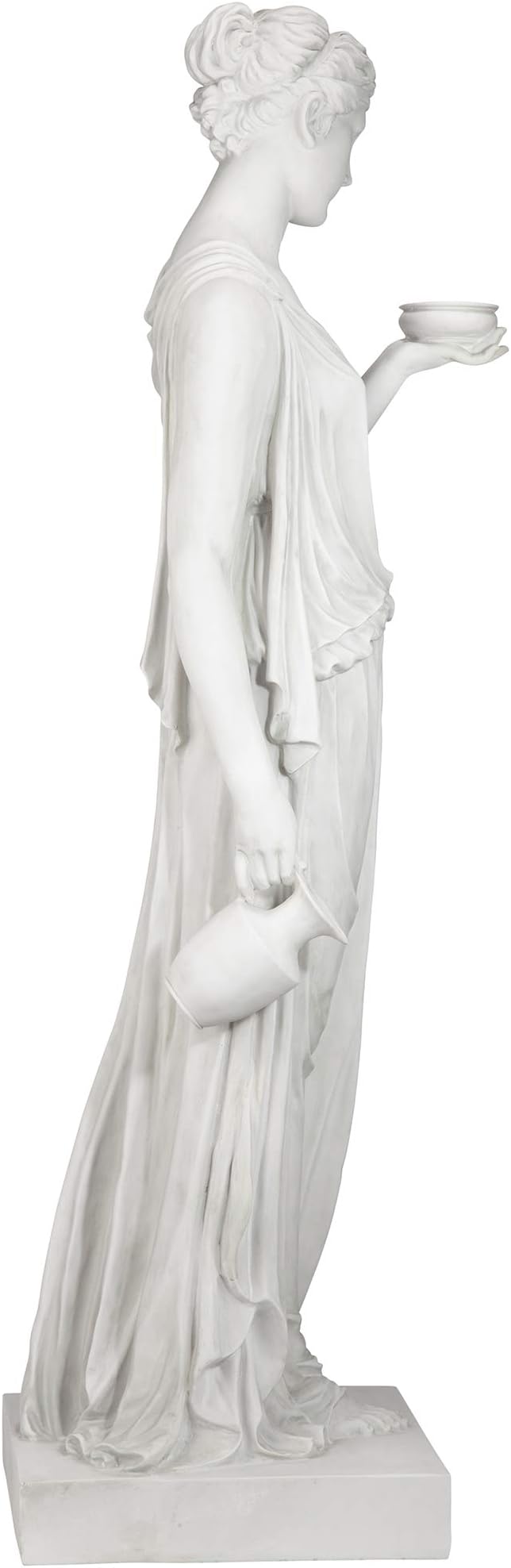Design Toscano Hebe Greek Woman Patron of Youth Indoor/Outdoor Garden Statue, Estate Size, 62 inches tall, Cast Stone Resin, Antique Stone Finish