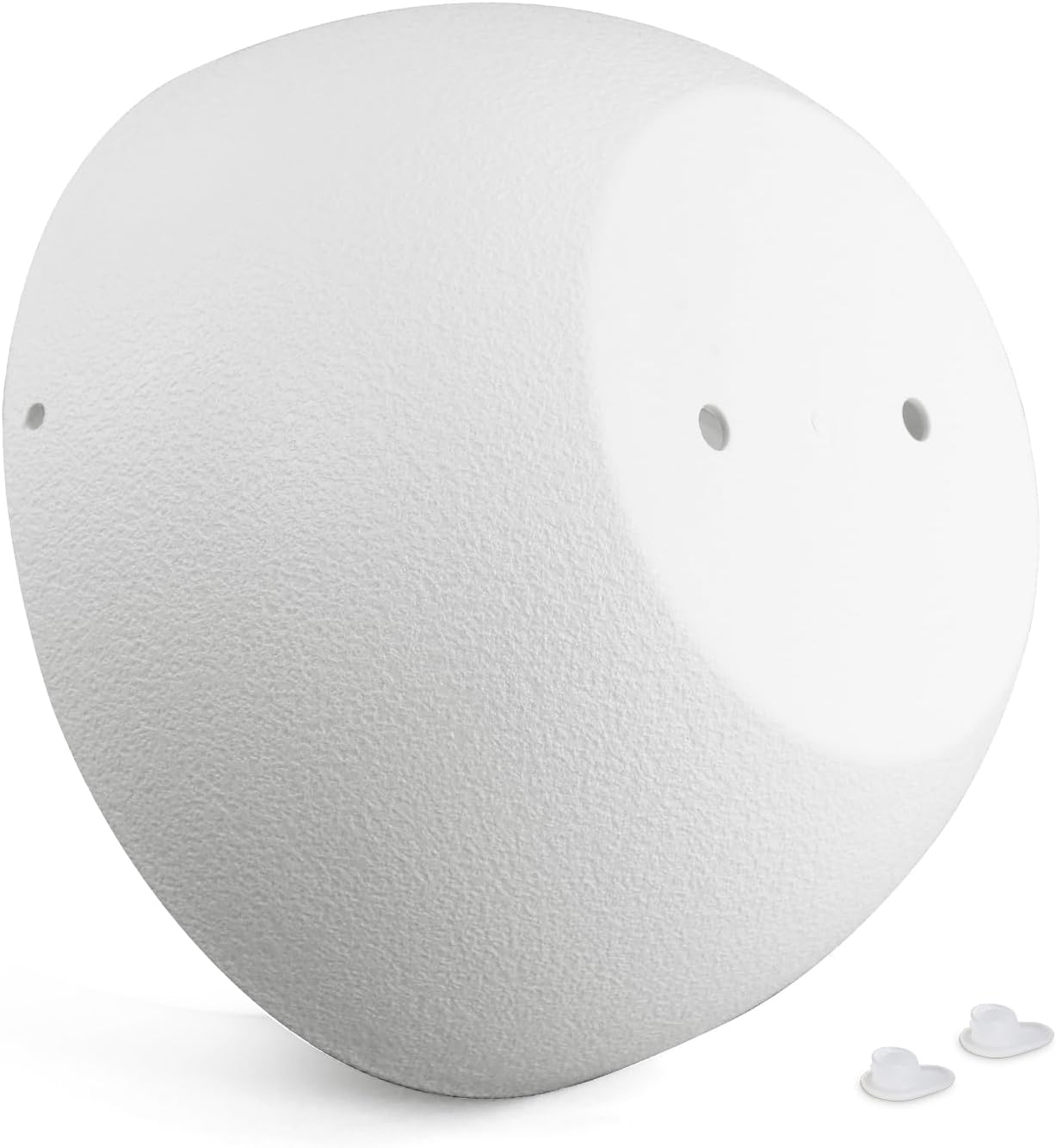 8 inch Small Hanging Planters for Indoor Outdoor Plants, 2 Pack Hanging Flower Pots with Drainage Holes and Chain for Garden Porch, Plastic Hanging Baskets for House Plants, White