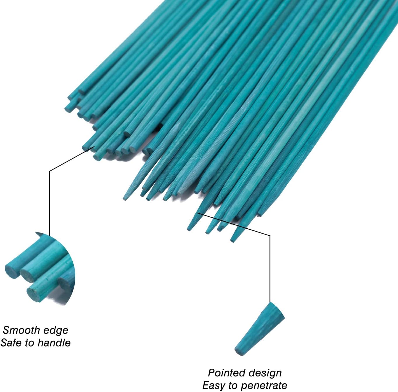 Green Bamboo Sticks Plant Stakes, Plant Support Sticks for Indoor Plants, GAGINANG Sturdy Bamboo Stakes, Floral Plant Support for Indoor and Outdoor Plants 25 Pack（15 Inches）