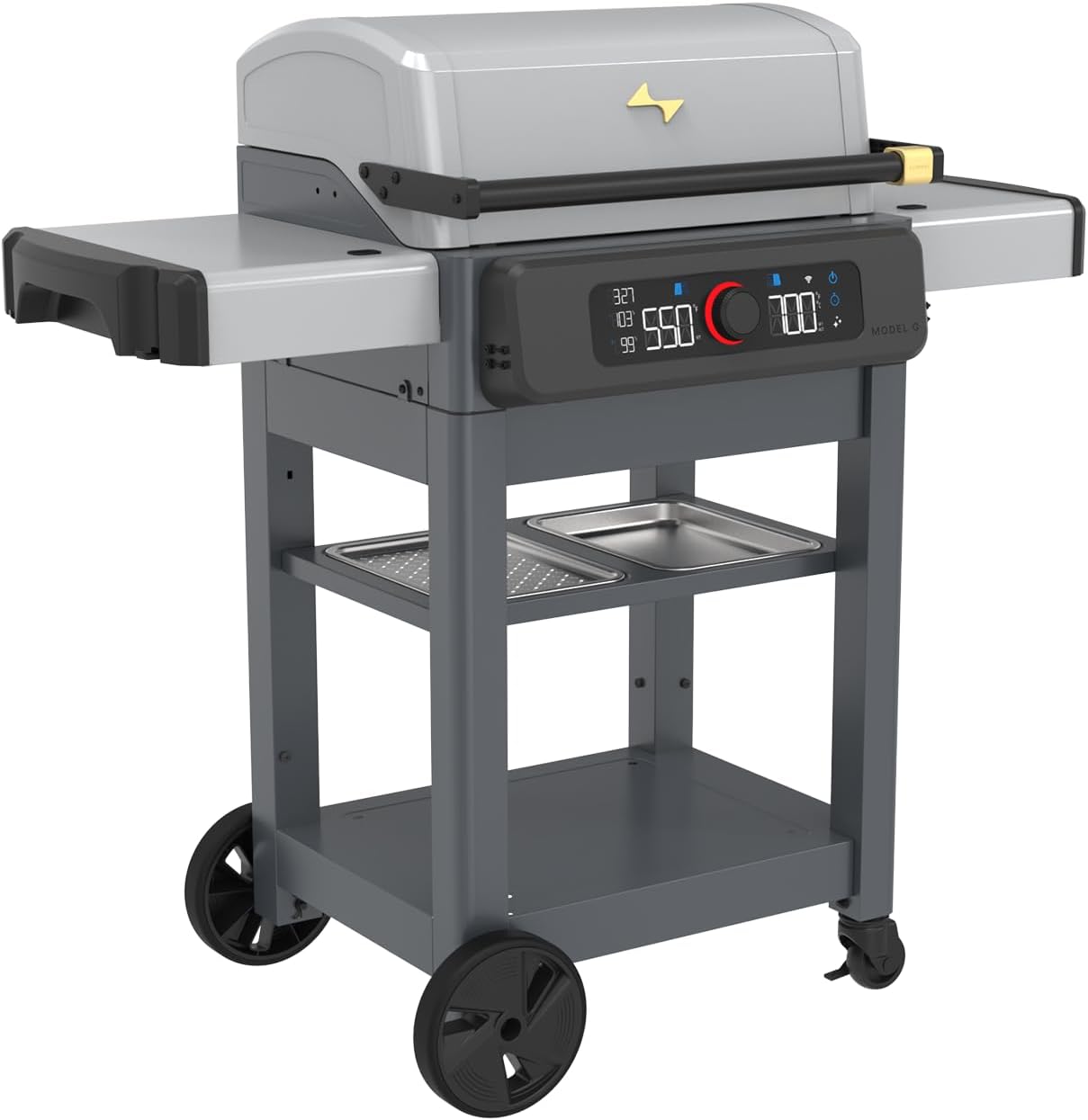 Current® Model G Dual Zone Grill, Smart Electric Outdoor Grill with 200°F to 700°F Range for Searing & Roasting, Digital Precision, Independent Heat Zones, Apartment-Friendly & Weather-Resistant