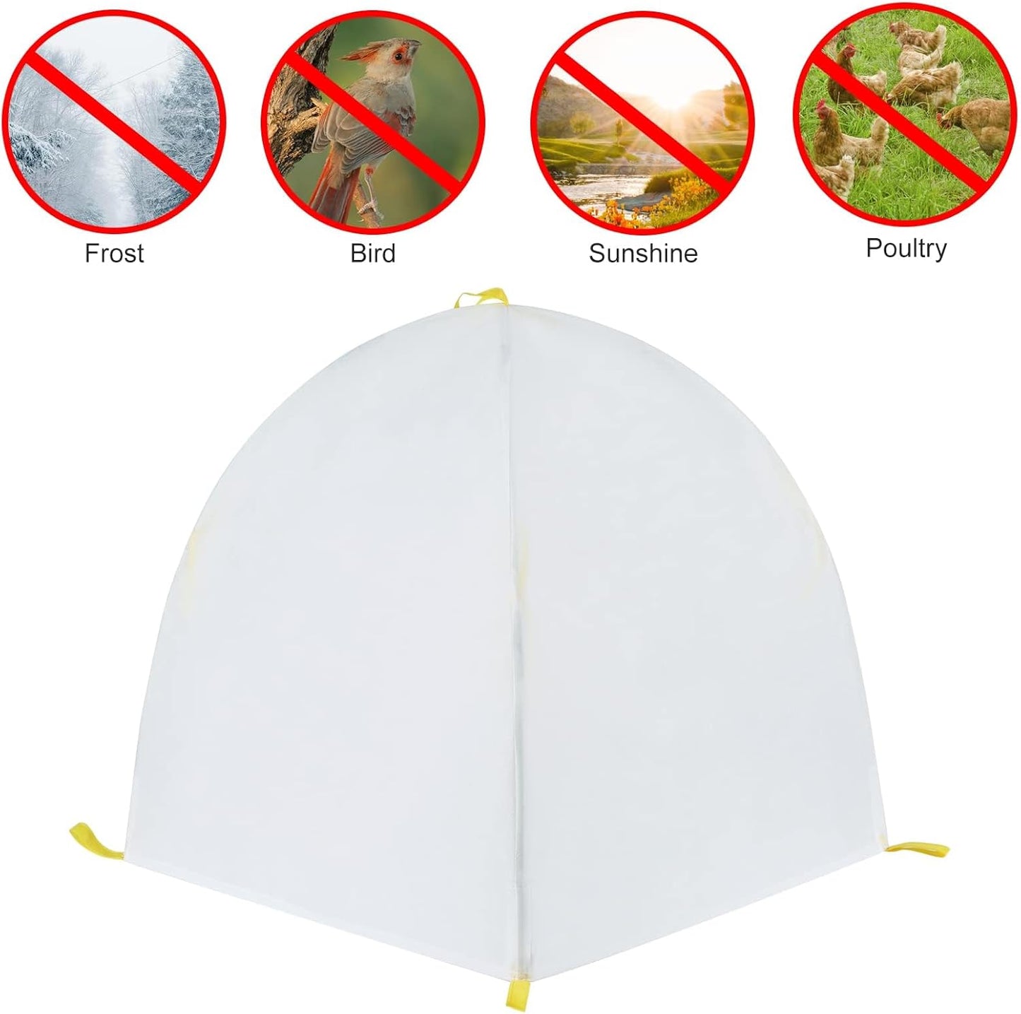 Plant Covers Freeze Protection,Plant Protector and Cover,Winter Snow & Frost Covers with Stakes,Warm Plant Tent, Protecting Fruit Tree Potted Plants and Shrub from Freezing Animals Eating.(2 Pack)