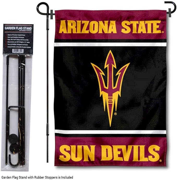 College Flags & Banners Co. Arizona State Sun Devils Garden Flag with Stand Holder
