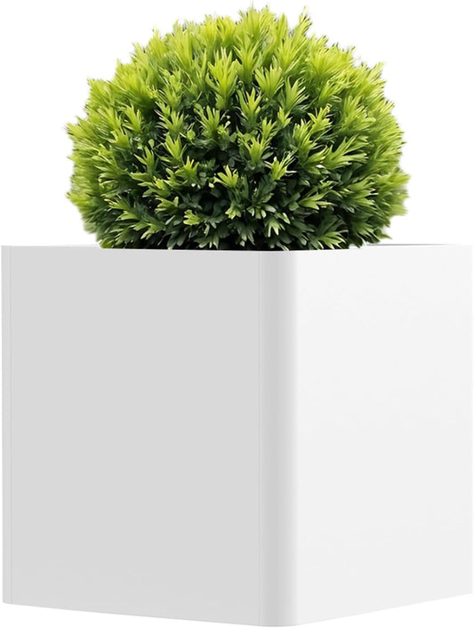 Large Square Planter for Outdoor Plants 20" L x 20" W x 20" H,Metal Planters for Outdoor Plants,Cube Planters with Drainage Hole for Porch/Patio/Garden