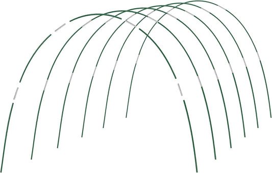 PHYEX Garden Hoops Greenhouse Hoops for Row Covers & Raised Beds, Rust-Free Fiberglass Frame, DIY Adjustable Garden Tunnel with Clips for Plant Covers, Netting, & Frost Protection, 30pcs