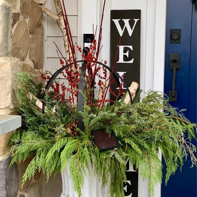 Large Round Black Metal Garden Trellis 18"x22" for Climbing Plants - Indoor/Outdoor Flower Lattice Topiary Frame - Ideal for Potted Plant Decor - Outdoor Garden Decor and Courtyard Gift