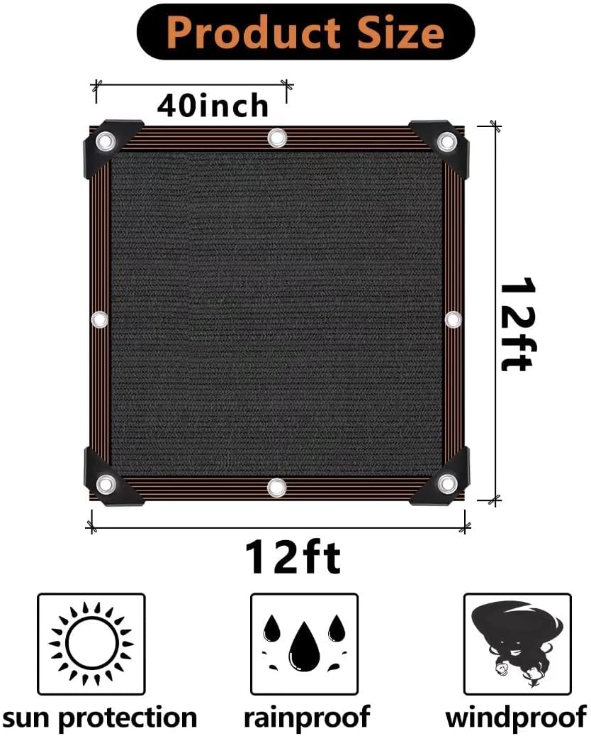 Shade Cloth - 70-90% Sunblock Net for Garden Patio,Shade Sails for Plants Greenhouse Outdoor Pergola Lawn Swimming Sun Shade Cloths for Kennel Chicken Coop Easier to Hang Shade Net Cover…